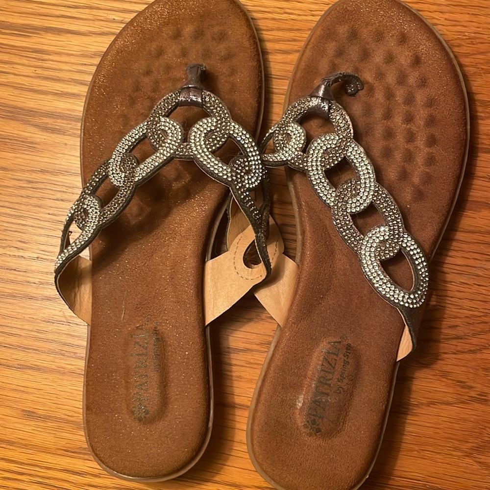 Glitzy thong sandals